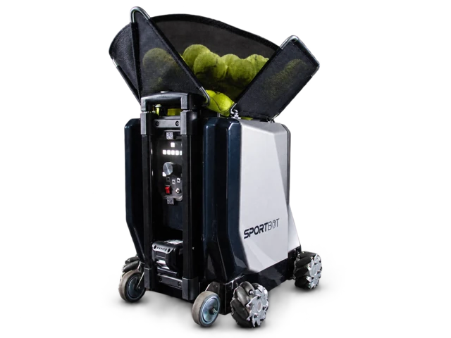 Sportbot padel ball machine, rear view