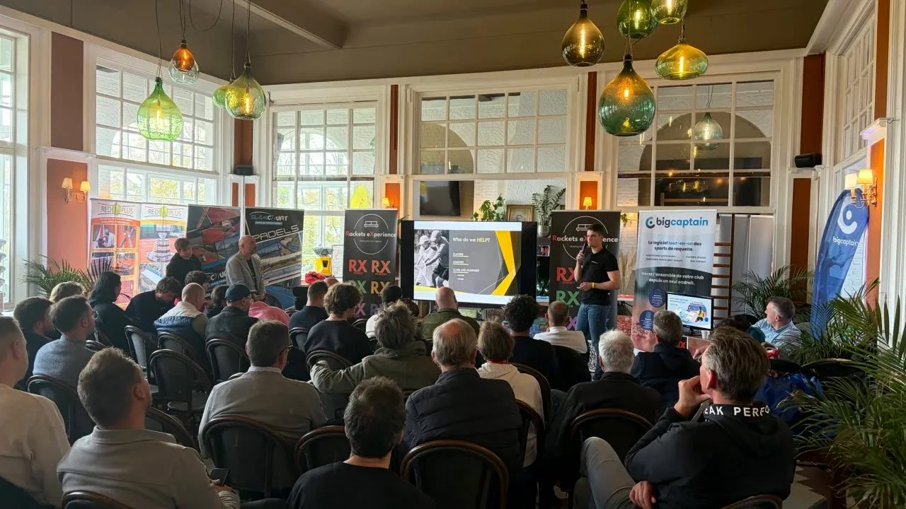 RX Summit 2025 presentation with Sportbot and coaches in the audience